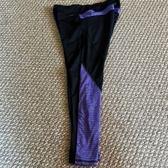 Jockey Athletic Legging. Black Purple size Large Poly Spandex - Picture 8 of 13
